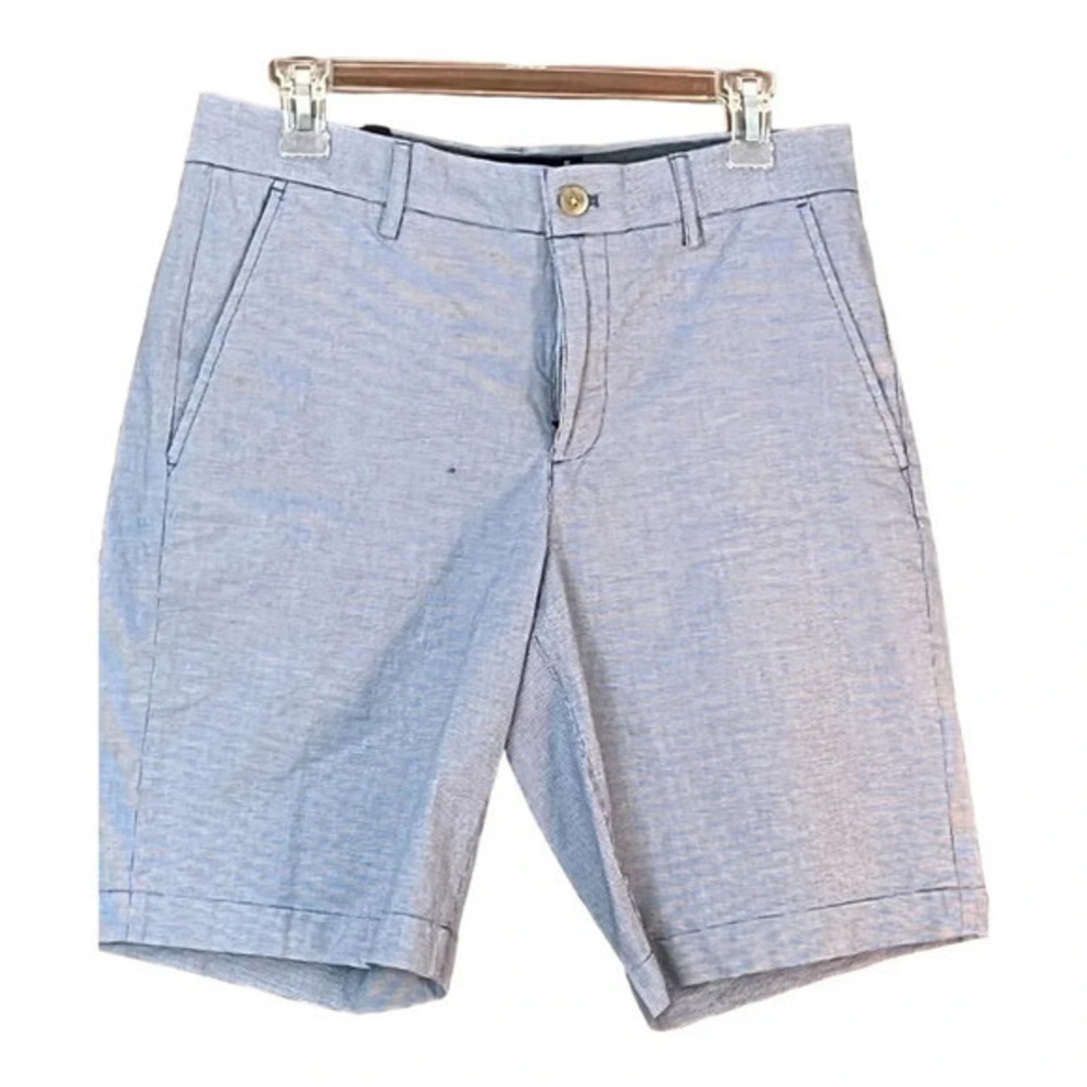 CHAPS MEN'S BERMUDA SHORTS STRETCH COTTON BLUE SIZE 30 NWT